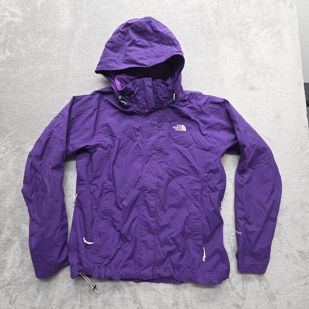 The North Face Jacket Womens M Purple HyVent Hooded Waterproof Full Zip F11